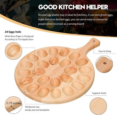 Holz-Devilled-Ei-Platte und Charcuterie Board für Ostern Weihnachten Funktionsdesign