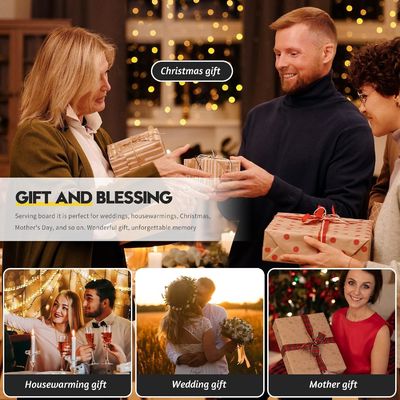 OEM 15 Löcher Umkehrbares Holz-Deviled-Ei-Teller-Chercuterie-Board Dicke Ei-Tray Hühnerei-Eierbehälter