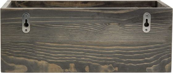 Speichern Sie Raum Wandmontiert Vintage Grau Wettered Holz Offene Top Korkenhalter Holzkiste mit Metalldrahtnetz