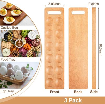 Dankbarkeitstags-Eier-Teller sparen Platz mit diesem Holzteller mit 12 Löchern