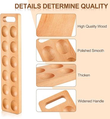 Dankbarkeitstags-Eier-Teller sparen Platz mit diesem Holzteller mit 12 Löchern