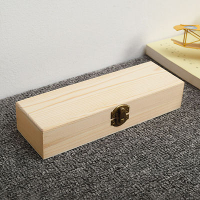 Passiertes Kieferholz-Flip-Stift-Gehäuse zum Organisieren von Schreibwaren und Accessoires