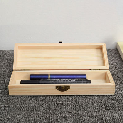 Passiertes Kieferholz-Flip-Stift-Gehäuse zum Organisieren von Schreibwaren und Accessoires