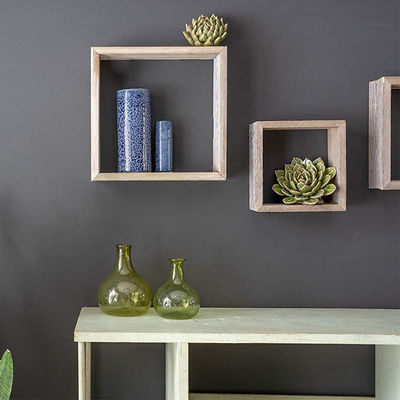 Organisieren Sie Ihren Raum mit 3 klassischen Naturmassivholz-Wand-Floating-Regal
