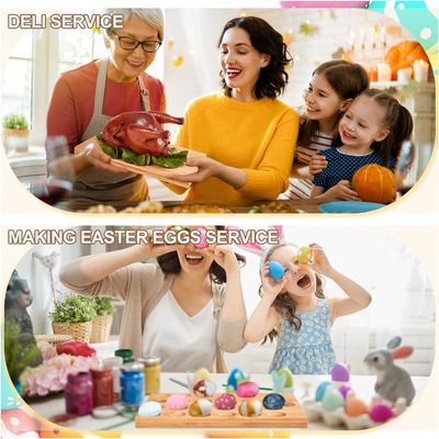 24 Löcher Umkehrbares Holz-Deviled-Ei-Teller-Scharcuterie-Tisch für das Servieren von Gemüse