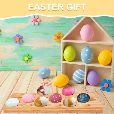 24 Löcher Umkehrbares Holz-Deviled-Ei-Teller-Scharcuterie-Tisch für das Servieren von Gemüse