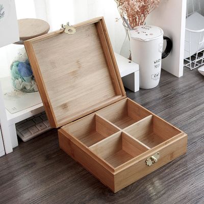 Customized Bamboo Moon Cake Verpackung Holz Schmuck Lagerbox mit Schloss und Sicherheit