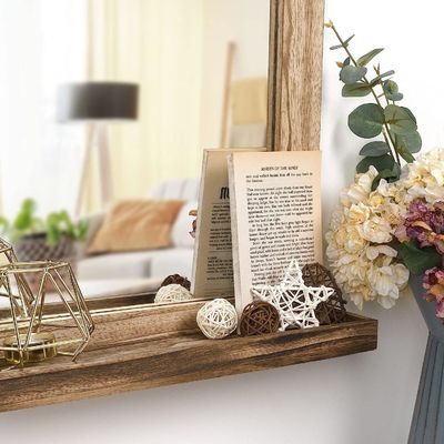 Hochmenge Bauernhaus Dekor Wandspiegel mit Regalvorteil und Anzahl der Ebenen Einzel