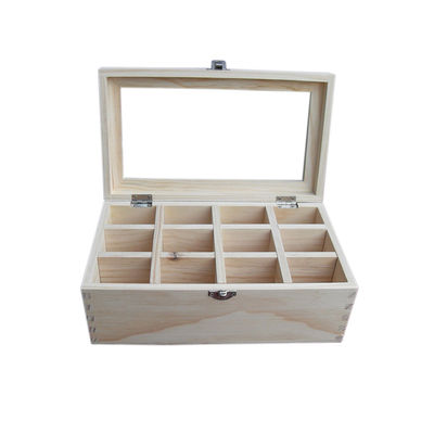 Klares Deckel Holz-Tee-Speicher für Druck Laser-Gravure Natur-Umweltfreundliche Design