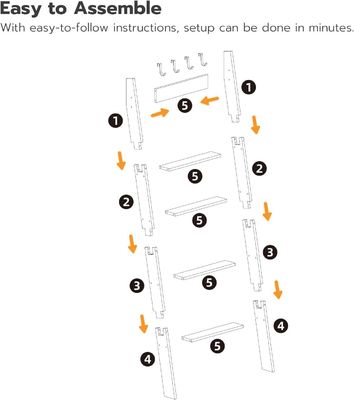 5 Schichten, häufiger auf der Wand befindlicher Handtuchregal mit Verbrennungsdruck und dekorativem Design