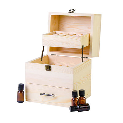 Praktische Schachtel für ätherische Öle aus Holz mit Trennern aus umweltfreundlichem Holz