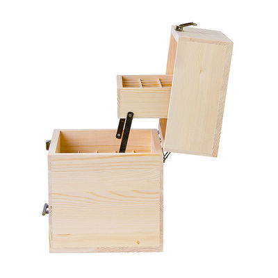 Praktische Schachtel für ätherische Öle aus Holz mit Trennern aus umweltfreundlichem Holz