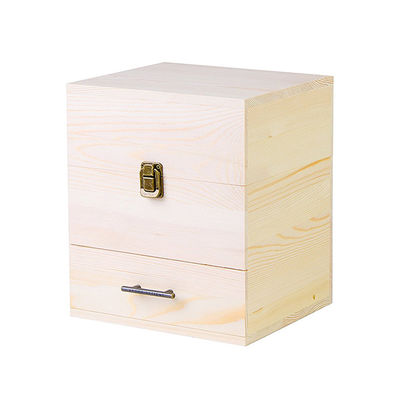 Praktische Schachtel für ätherische Öle aus Holz mit Trennern aus umweltfreundlichem Holz