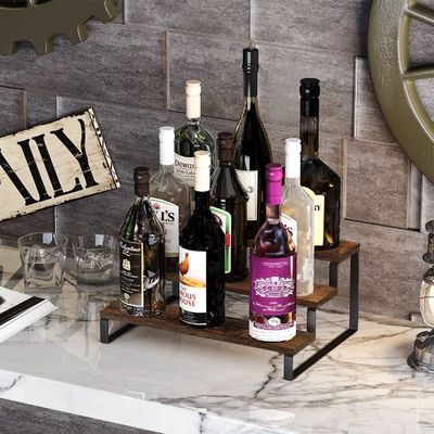 Holz-Display-Stand Funktion Platz sparen 3 Stufe Küche Zähler Gewürzregal Organisator