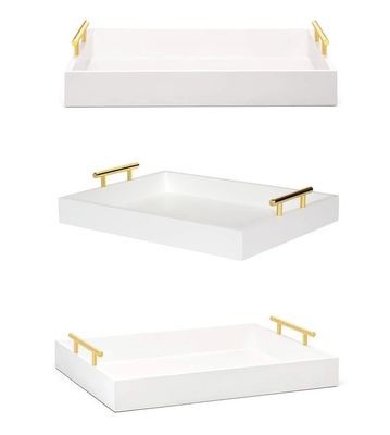 Benutzerdefiniertes Logo Akzeptables weißes Holz-Teller mit Handgriffe aus Akazienholz