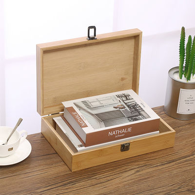 Personalisiertes Logo Akzeptabel Umweltschonendes Bambus-Rechteck aus Holz 13x9x5cm Lagerkiste