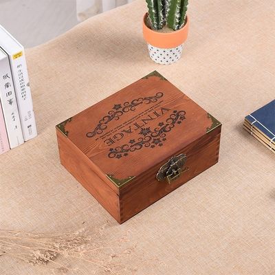 Lackierung Handhabung Vintage-Stil maßgeschneiderte kleine Holz Hochzeitsfoto-Box mit Schloss