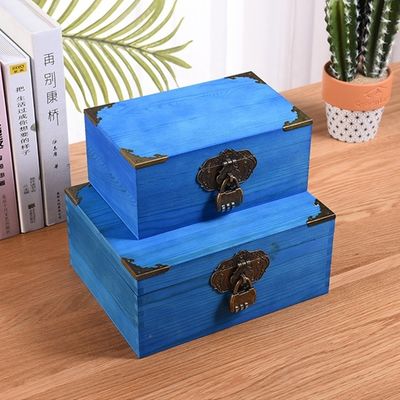 Lackierung Handhabung Vintage-Stil maßgeschneiderte kleine Holz Hochzeitsfoto-Box mit Schloss