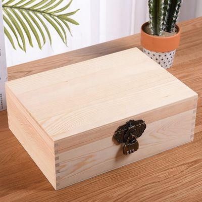 Lackierung Handhabung Vintage-Stil maßgeschneiderte kleine Holz Hochzeitsfoto-Box mit Schloss