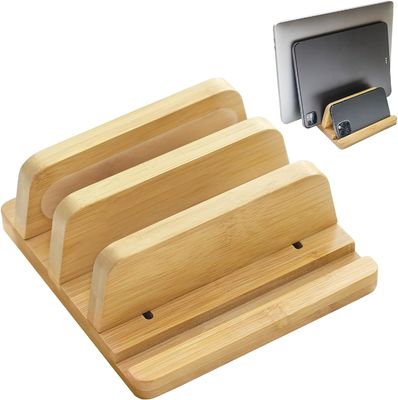 Nicht faltbares Rack Vertikaler Laptop-Stand Customized Logo Doppelstandhalter mit Dock