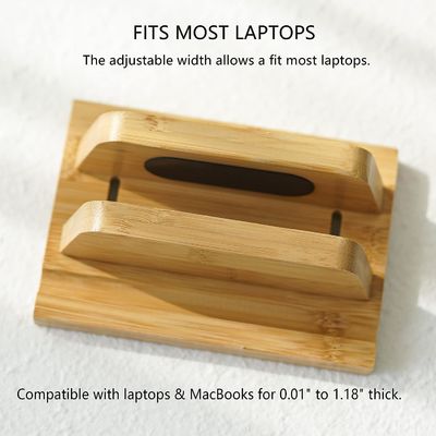 Funktionales Design Bamboo Laptop Stand Halter mit verstellbarem Dock passt zu allen MacBook Multifunktionales