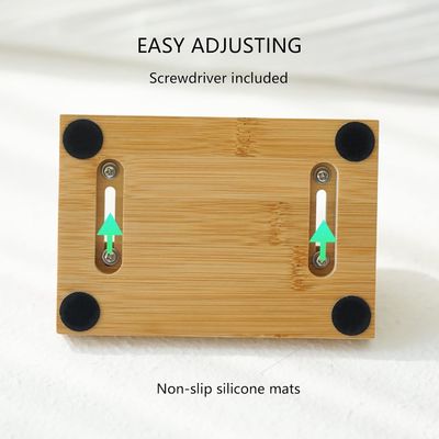 Funktionales Design Bamboo Laptop Stand Halter mit verstellbarem Dock passt zu allen MacBook Multifunktionales