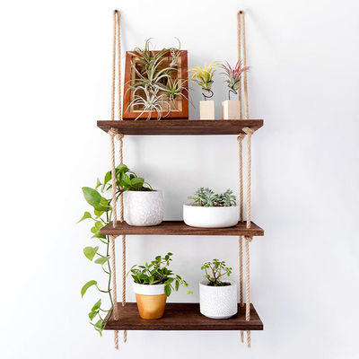 Customized Logo Falten Holz Küchen Wandregal für einfachen und bequemen Zugang