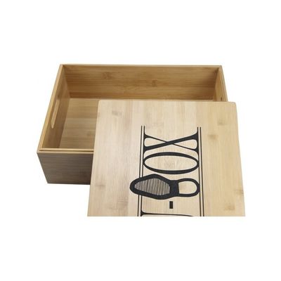 Holzkonstruktion Handgefertigte rechteckige Schuhbox mit Laserdruck