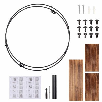 Schwebendes Hochregal für Bilderrahmen und Ausstellungsregalen in Holzmetall