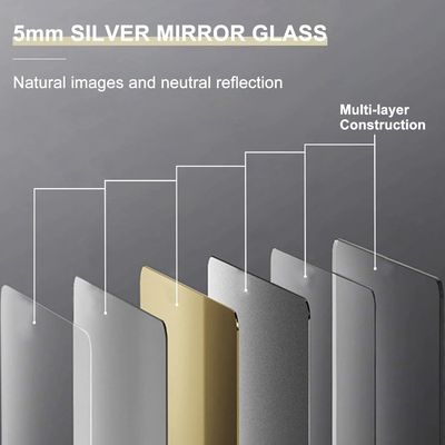 Holz Splitter Wandspiegel für Badezimmer Massivholzrahmen Rustika Bauernhaus Eitelkeitsspiegel