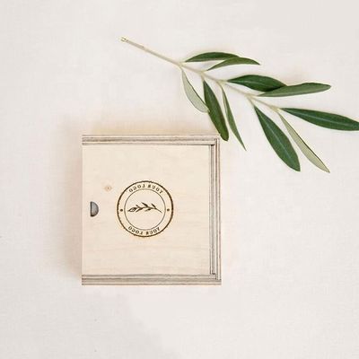 Customized Fancy Custom Printed Mini Holz Geschenkboxen für den Umweltstil