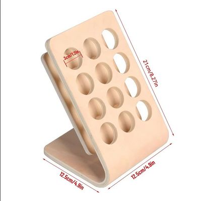 Seidenbildschirmdruck 12 Löcher Holz Flasche für ätherische Öle Anzeigestand für Lagerregal