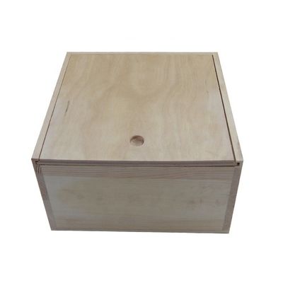 Customized Unfertige Naturfarbe Holz-Slide-Top-Boxen für die Logo-Anpassung