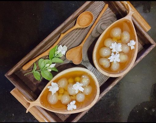 Geschäftsgeschenke 6-teiliges Holz Salat Löffel und Gabeln Set kostenlose Probe angeboten