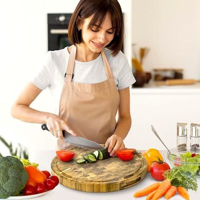 Kundenbetreuung 15 Zoll Holz Schneidbrett mit umweltfreundlichem Design und Saft-Rohr