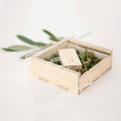 Maßgeschneiderte kleine Holzgeschenkboxen mit umweltfreundlicher Sperrholzstruktur