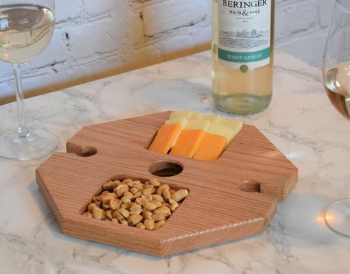 Holzweinhalter mit hoher Quantität Vorteil Portable Food Serving Tray Weinflasche Tray