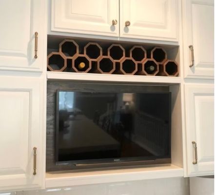 Hochmenge stapelbarer Holzweinhalter für kundenspezifische Tisch-Weinregal