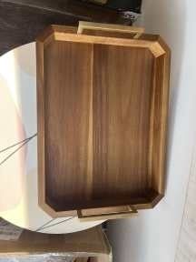 Individuelle Designs Großes Landhausstil Holz Rechteckservicefach für Kaffeetisch