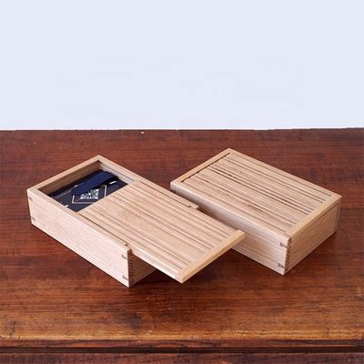 Anpassbare Farbe Holz-Schieberdeckel Box für Visitenkarte in einfachen Farben