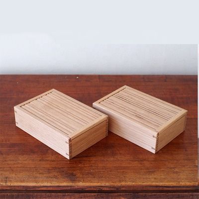 Anpassbare Farbe Holz-Schieberdeckel Box für Visitenkarte in einfachen Farben