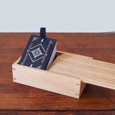 Anpassbare Farbe Holz-Schieberdeckel Box für Visitenkarte in einfachen Farben