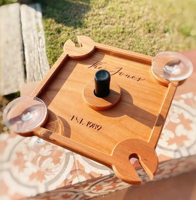 Benutzerdefiniertes Logo Weinhalter Lebensmittel Tray mit stehendem Typ Weinflasche Caddy