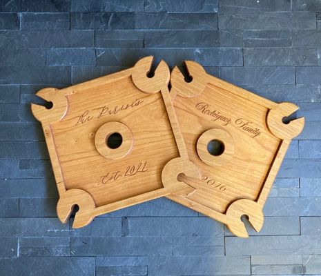 Benutzerdefiniertes Logo Weinhalter Lebensmittel Tray mit stehendem Typ Weinflasche Caddy
