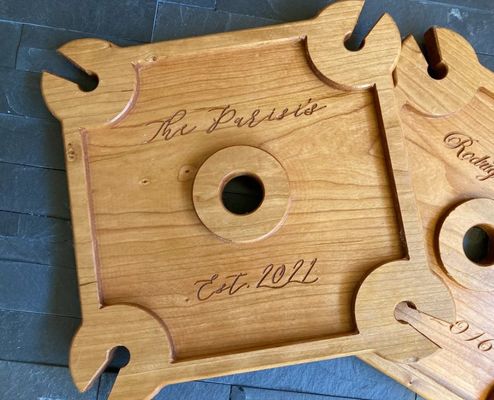 Benutzerdefiniertes Logo Weinhalter Lebensmittel Tray mit stehendem Typ Weinflasche Caddy