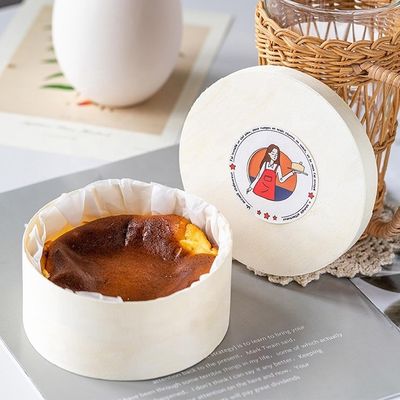 Biologisch abbaubare Holzfurnier-Chiffon-Kuchenbox für Snack-Verpackungslösung