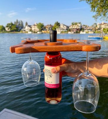 Benutzerdefiniertes Logo Weinhalter Lebensmittel Tray mit stehendem Typ Weinflasche Caddy