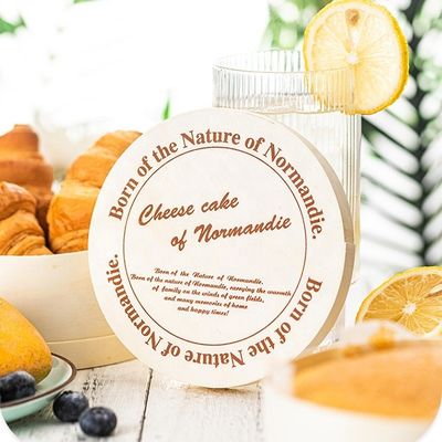 Custom Logo Pappelbarke oder Custom Round Holz Veneer Früchte Behälter für umweltfreundlich