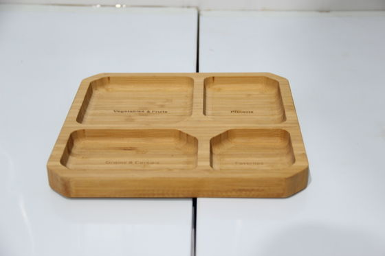 Umweltschonende Bambus-Teller für Lebensmittel Umweltschonende und anpassungsfähig