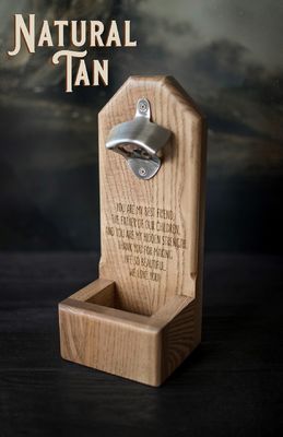 Holzgriff Bierflaschenöffner Idealer Trauzeugen-Geschenk mit personalisiertem Logo